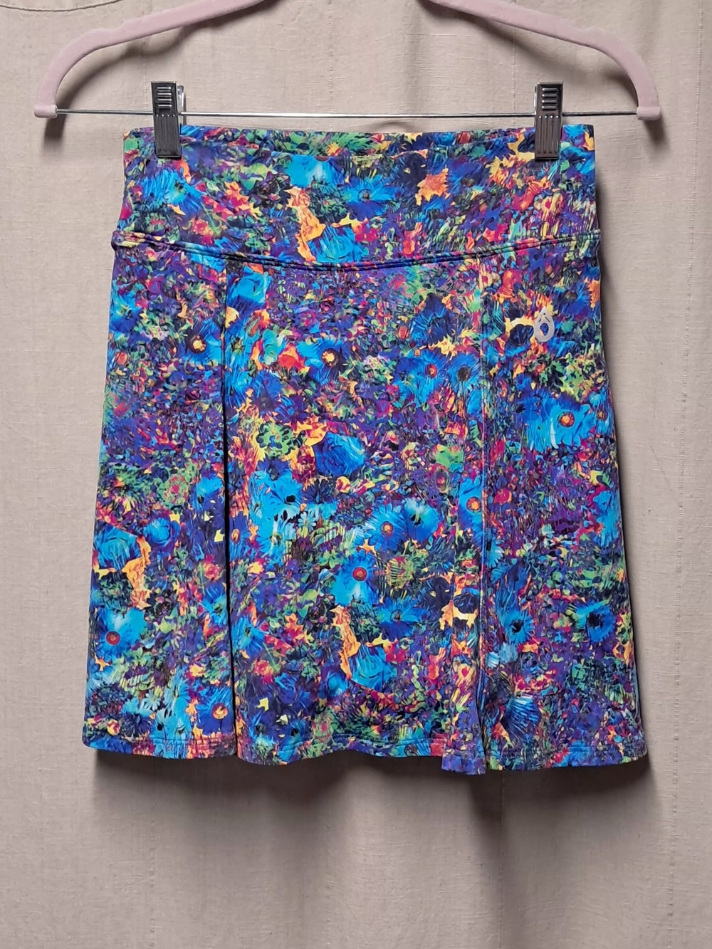 Dona Jo Ultimate Tennis Skort Size 1 Small Multicolor Abstract Art Pleated
